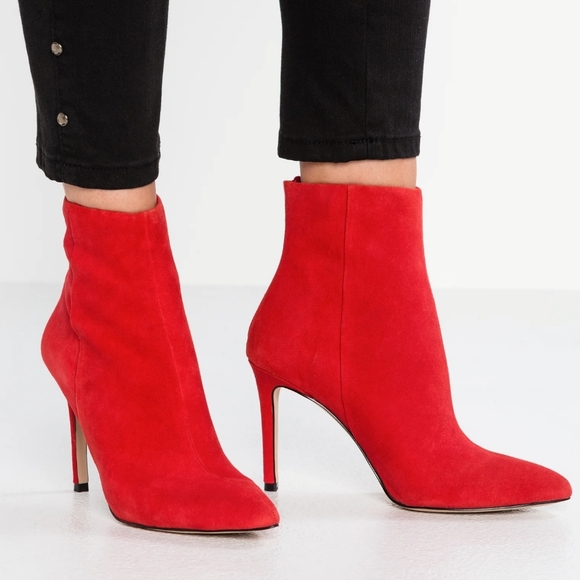 Fierce Sexy Steve Madden Red Suede Booties - Picture 11 of 11